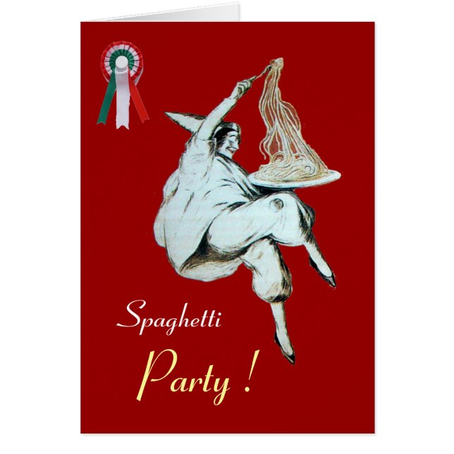 Cartão PARTIDO ESPAGHETTI ITALIANO KITCHEN, RESTAURANTE v (Frente)