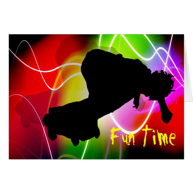 Cartão Partido Skateboarding do espectro elétrico (Frente Horizontal)