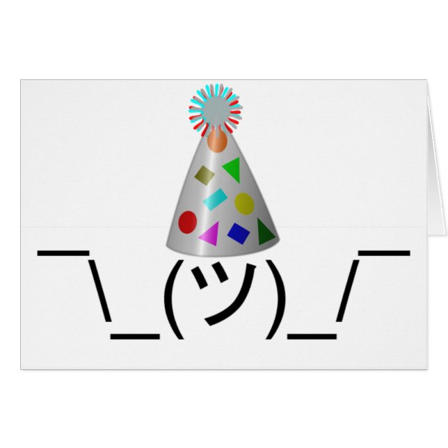 Cartão Partido Smugshrug - customizável (Frente Horizontal)