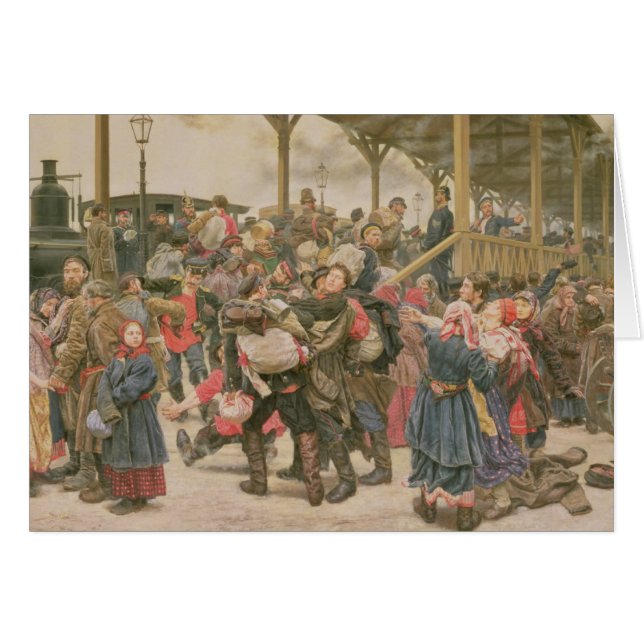 Cartão Partindo para a guerra, 1888 (Frente Horizontal)