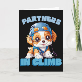 Cartão Partners In Climb Funny Rock Climbing Design For A