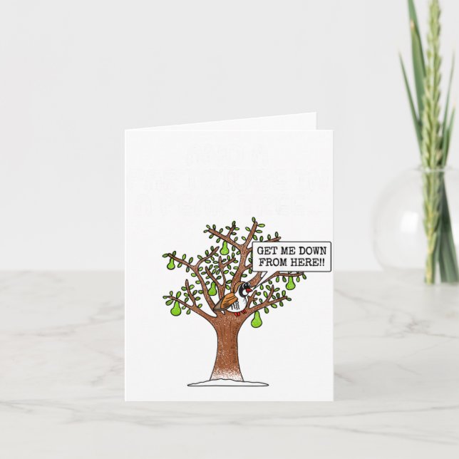 Cartão Partridge In A Pear Tree, Christmas Carol Singing  (Frente)