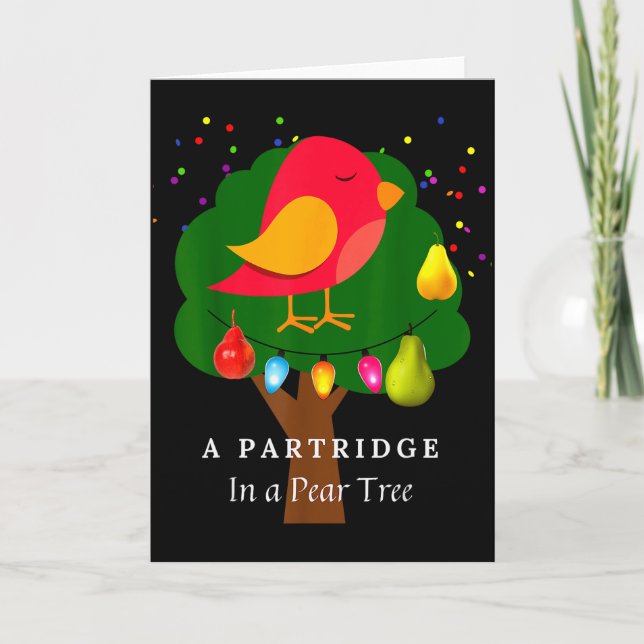 Cartão Partridge In A Pear Tree Twelve Days Of Christmas  (Frente)