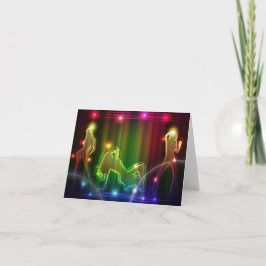 Cartão Party Girls Modern Trendy Neon Lights