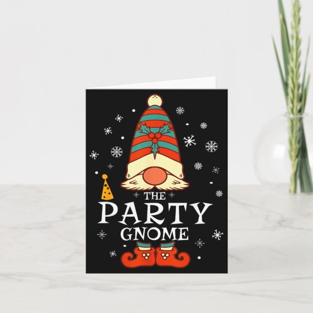 Cartão Party Gnome Xmas Group Family Matching Christmas H (Frente)