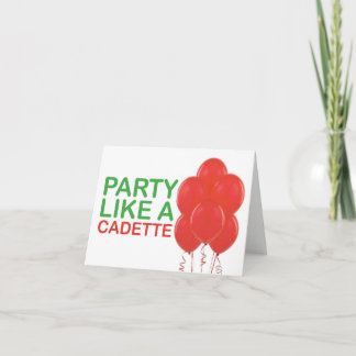 Cartão Party Like A Cadette Birthday Card