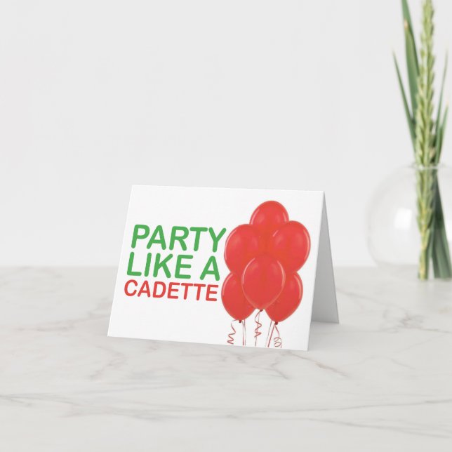 Cartão Party Like A Cadette Birthday Card (Frente)