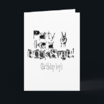 Cartão Party like a rockstar birthday card<br><div class="desc">Party like a rock star birthday cards for men.</div>