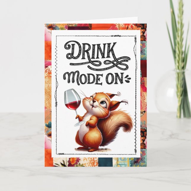 Cartão Party Squirrel Drinking Game Adult Humor (Frente)