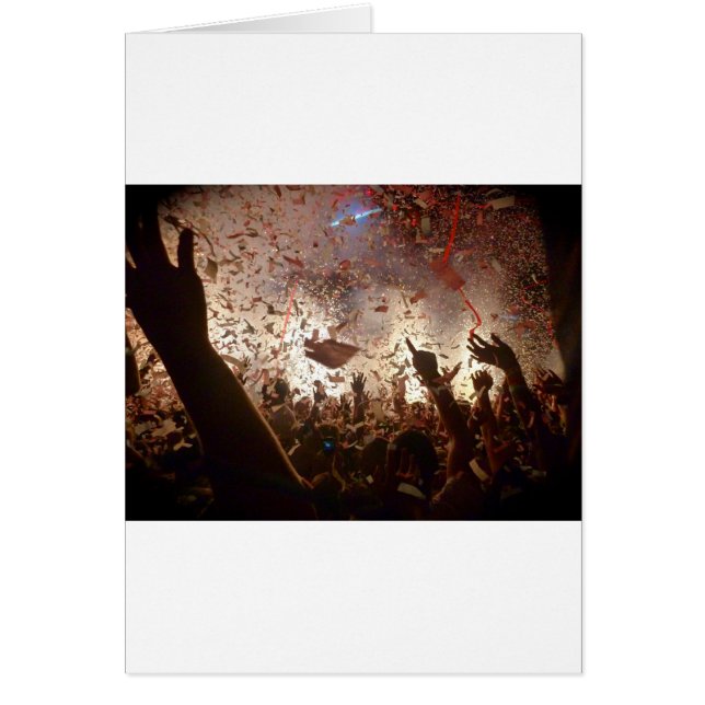 Cartão Partying da multidão (Frente)