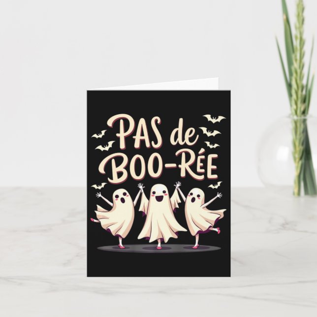 Cartão Pas De Boorée Ghost Balé Dançando Halloween (Frente)