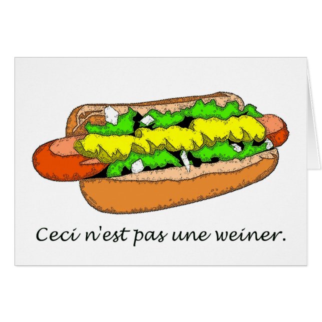 Cartão Pas Une Weiner de N'est (Frente Horizontal)