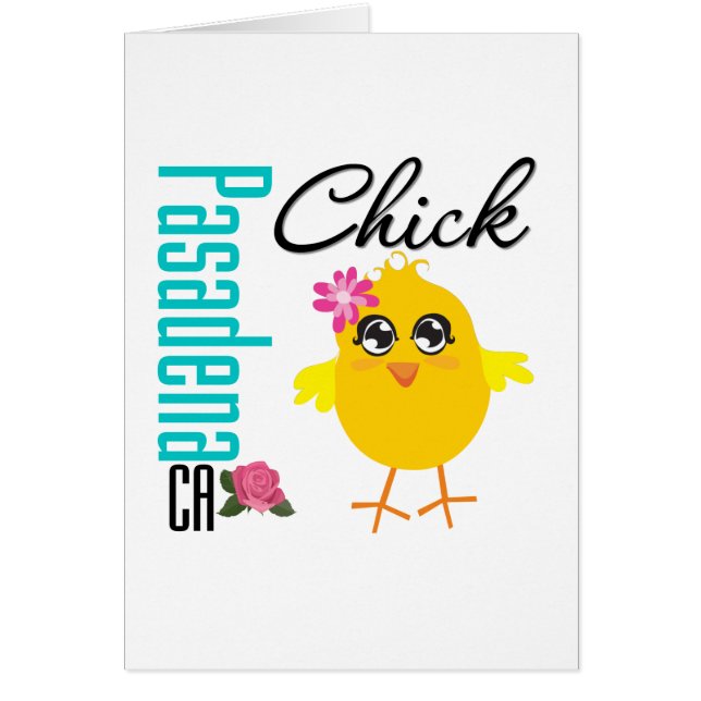 Cartão Pasadena CA Pintinho 1 (Frente)