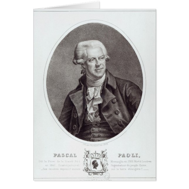Cartão Pascal Paoli, 1872 (Frente)