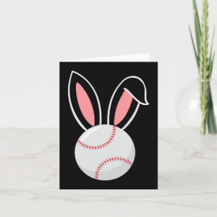 Cartão Páscoa Baseball Bunny Ears Diversão Páscoa do Vent