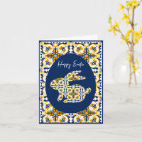 Páscoa 🐇 💙 💛 Belos Azulejos azuis e amarelos