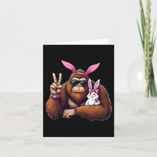 Cartão Páscoa Bigfoot Bunny Funny Páscoa Day Sasquatch Bo