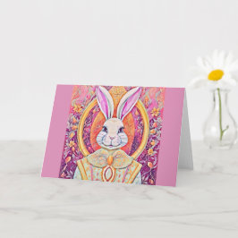 Cartão Páscoa Bunny Queen