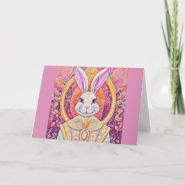 Cartão Páscoa Bunny Queen