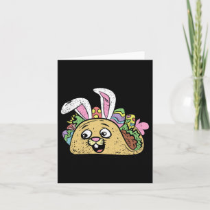 Cartão Páscoa Bunny Taco Engraçado Comida Mexicana Caça O