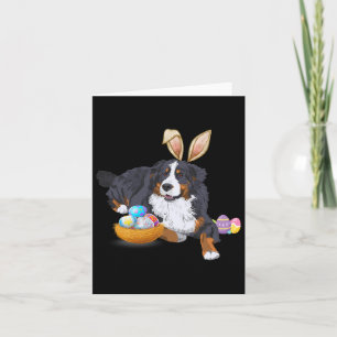 Cartão Páscoa Cão-de-Montanha Bonito Bernese Cachorro Coe