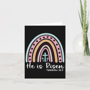 Cartão Páscoa Christian Ele É Reinbow Risen Homens Mulher