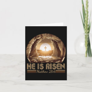 Cartão Páscoa Christian Ele Está Risado Jesus Vazio Homen