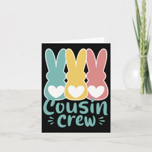 Cartão Páscoa Cousin Crew Squad Family Correspondendo Bun