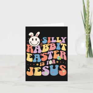 Cartão Páscoa De Coelho bobo É Para Jesus Cristo Coelho B
