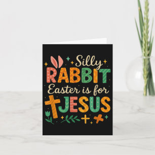 Cartão Páscoa De Coelho bobo É Para Jesus Cristo Coelho B