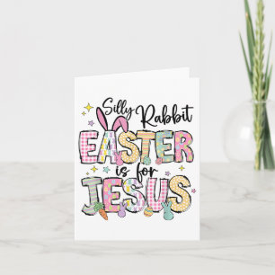 Cartão Páscoa De Coelho bobo É Para Jesus Cristo Coelho B