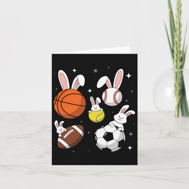 Cartão Páscoa de Futebol do Bysketbyll Bysebyll (Frente)