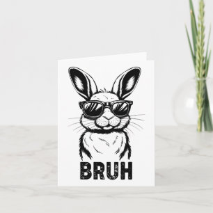 Cartão Páscoa Dia Bruh Bunny Com Pulmões Homens Meninos C
