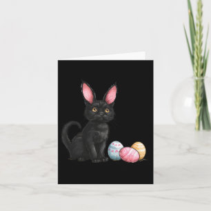 Cartão Páscoa Dia Negro Páscoa Gato Negro Ovo de Páscoa