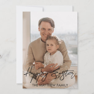 Cartão páscoa elegante, família paterna Foto de caligrafi