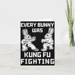 Cartão Páscoa Engraçada Todo Coelhinho Lutava Kung Fu