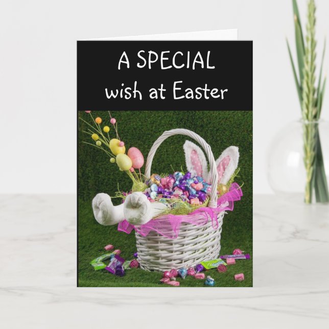 CARTÃO "PÁSCOA" ESPECIAL *FILHA*  DE UM COELHO ESPECIAL (Frente)