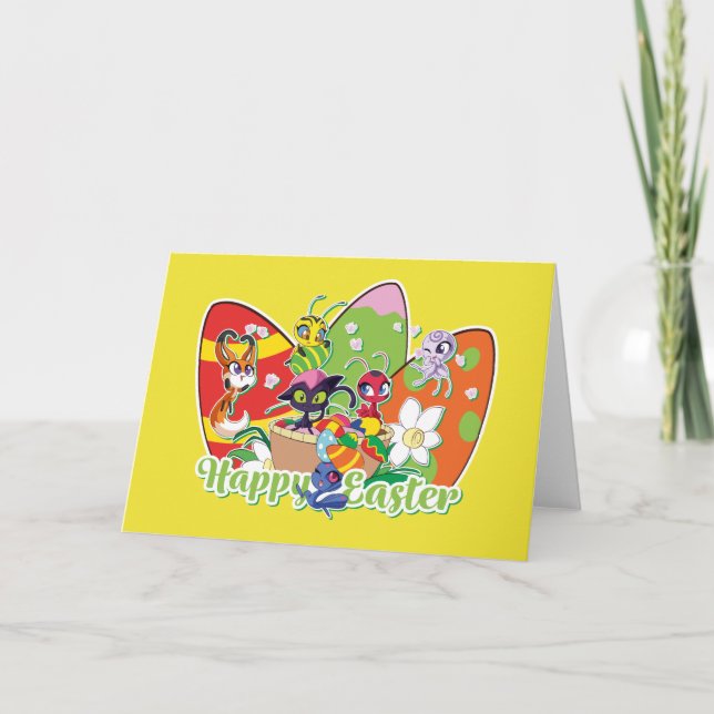 Cartão Páscoa Feliz dos Kwamis (Frente)