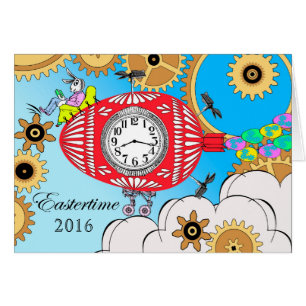 Cartão Páscoa Frontal Personalizada, Específico da Data,