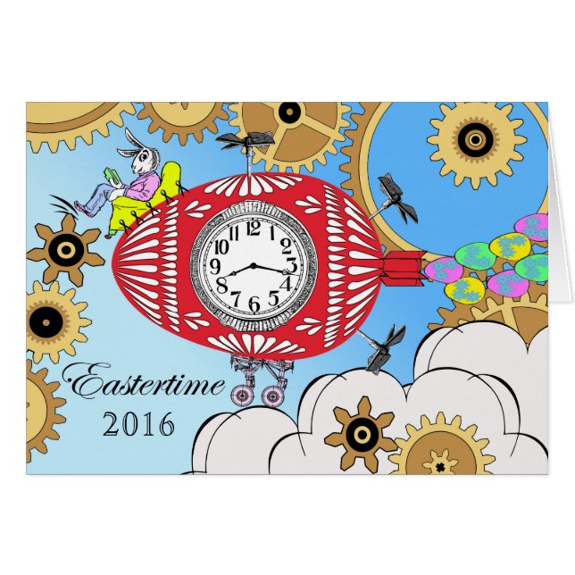 Cartão Páscoa Frontal Personalizada, Específico da Data,  (Frente Horizontal)