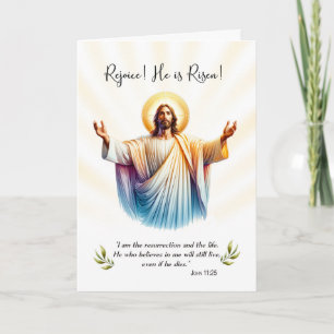 Cartão Páscoa Jesus é Risen Rejoice