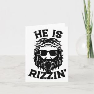 Cartão Páscoa Jesus Ele É Rizzin Risen Divertido Cristãos