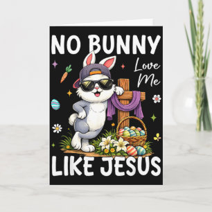 Cartão Páscoa Nenhum Coelhinho Me Ama Como Jesus Crianças