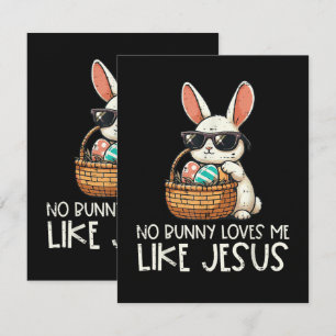 Cartão Páscoa Nenhum Coelho Me Ama Como Jesus Cristão