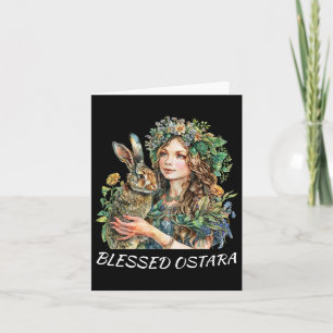 Cartão Páscoa Ostara Estres Pagan Ostara Bençings Rabbit