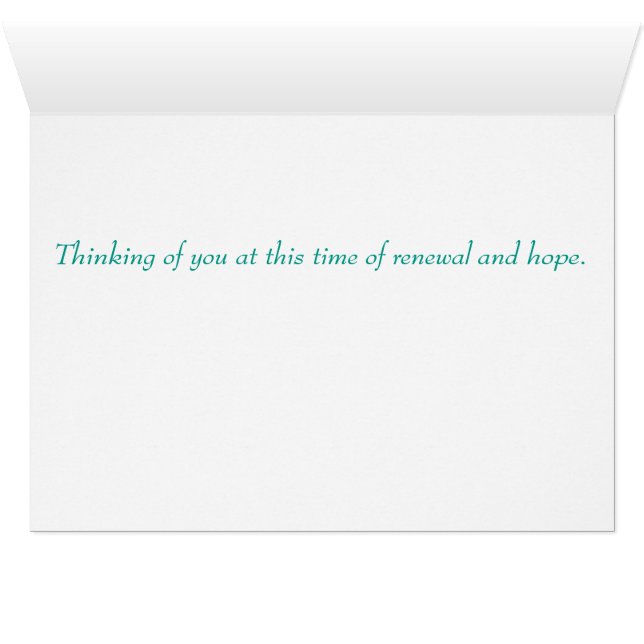 Cartão Páscoa/placa de anotação Primavera (Interior horizontal (base))