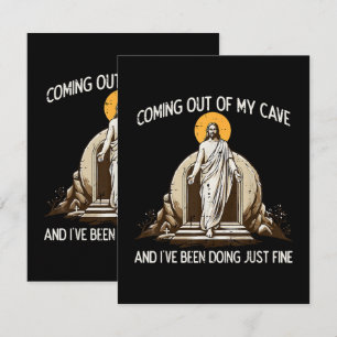 Cartão Páscoa Saindo da Minha Caverna Jesus
