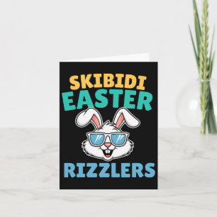Cartão Páscoa Skibidi - Páscoa engraçada Rizzler Gen Alph