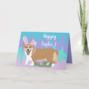 Cartão Páscoa Welsh Corgi