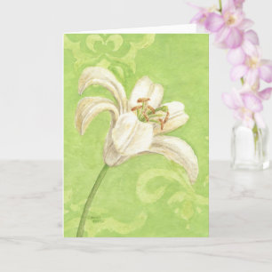 Cartão Páscoa White Lily Joys of Primavera Greeting Card